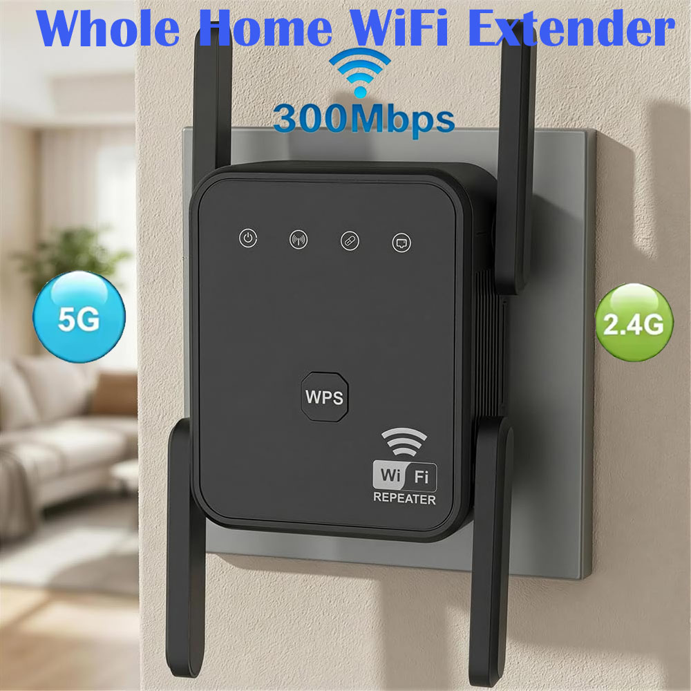 Smart Home Network - Nowy wzmacniacz WiFi 2026, 300Mbps, 2.4GHz,
