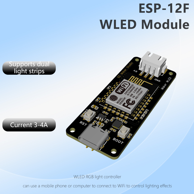 Smart Home Llm - Moduł kontrolera WLED, ESP8266 ESP-12F WiFi