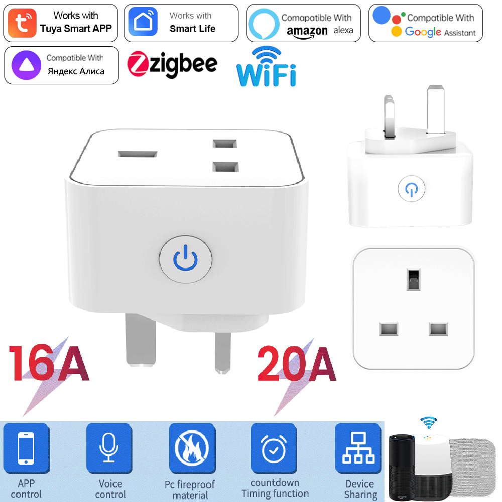 Smart Home Network - Inteligentne gniazdko Tuya 16A/20A WiFi lub