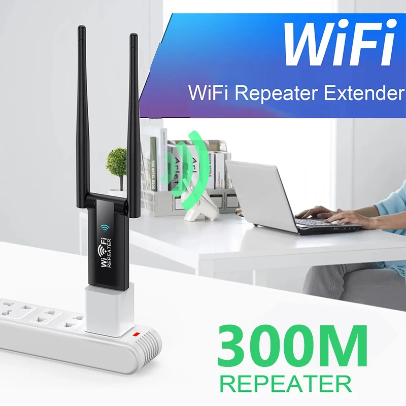 Smart Home Network - KEBIDUMEI 300Mbps USB Bezprzewodowy Wzmacniacz Sygnału