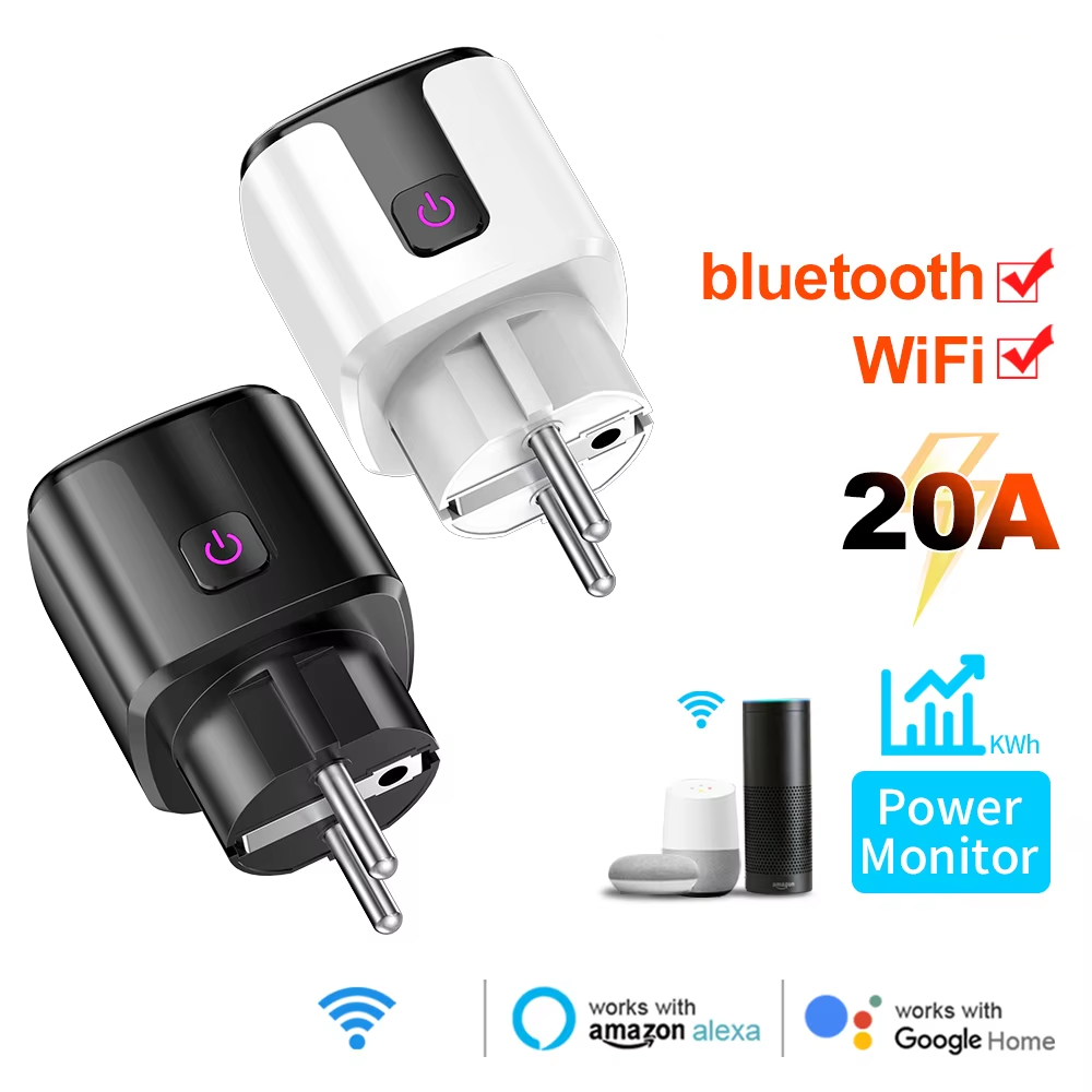 Smart Home Europe - Inteligentne gniazdko WiFi+Bluetooth 20A z wtyczką