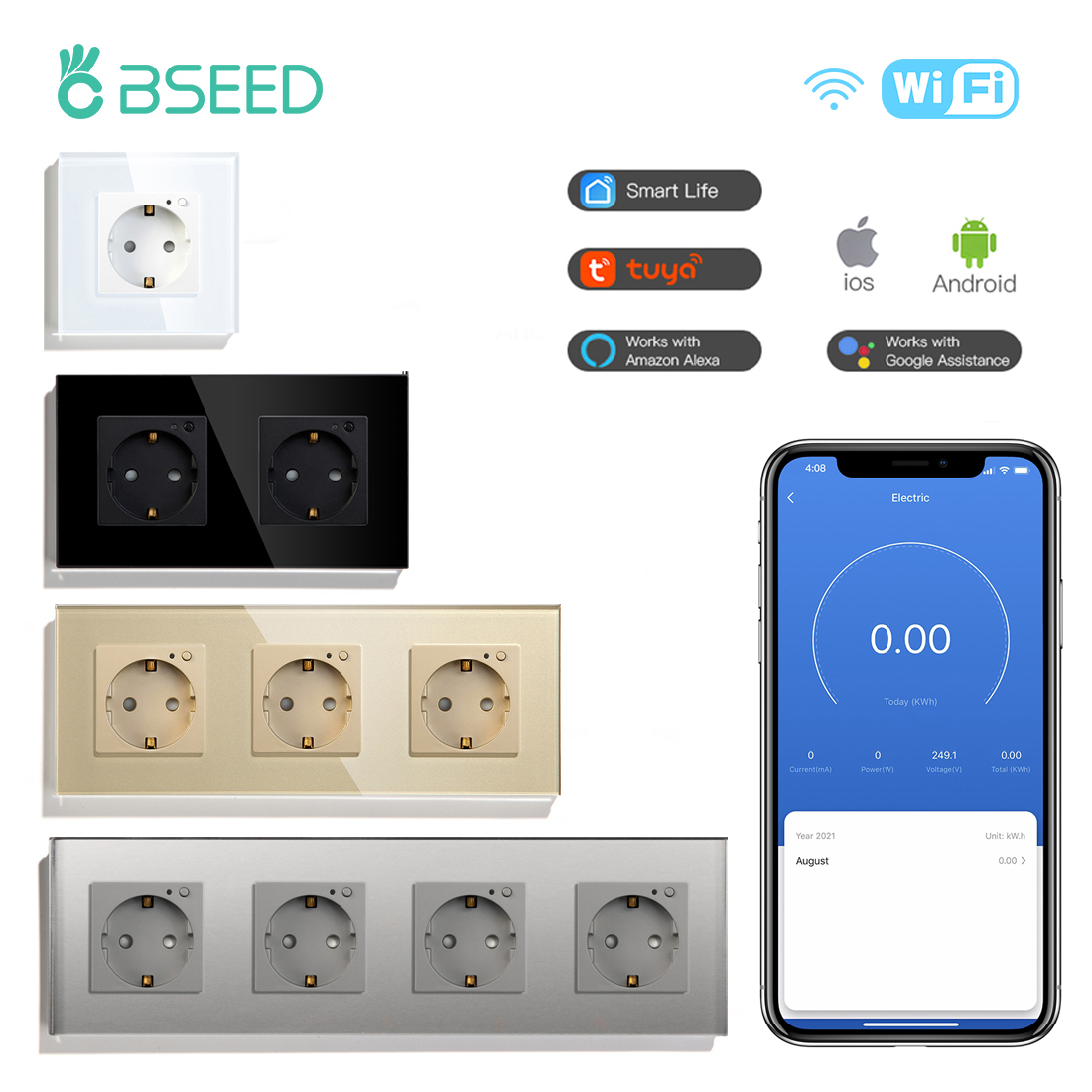 Smart Home Europe - BSEED EU Electrical Wifi Smart Socket