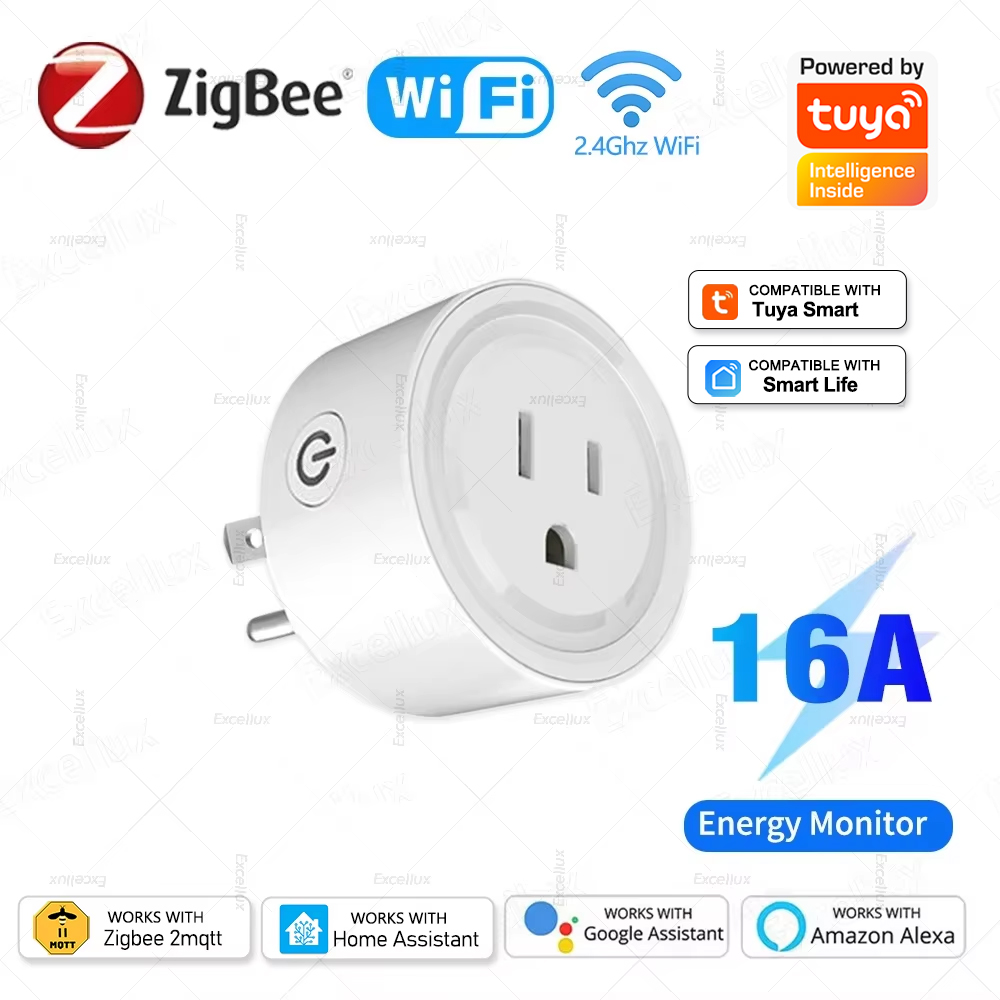 Smart Wall Socket - Inteligentne gniazdko Tuya WiFi lub Zigbee,