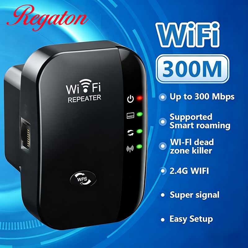 Smart Home Network - Bezprzewodowy wzmacniacz sygnału WiFi 300M 2.4GHz,
