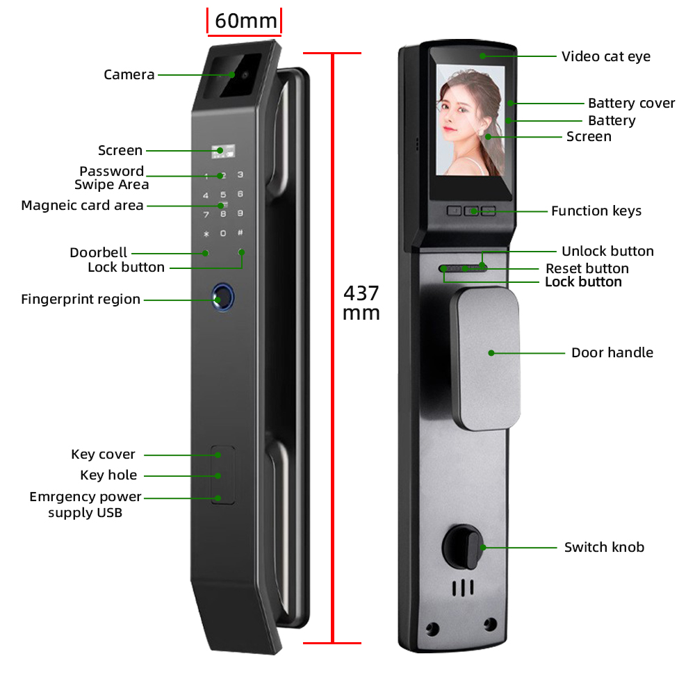 RAYKUBE DF14 Tuya WiFi Cyfrowy – Smart Home Door Lock recenzja i cena