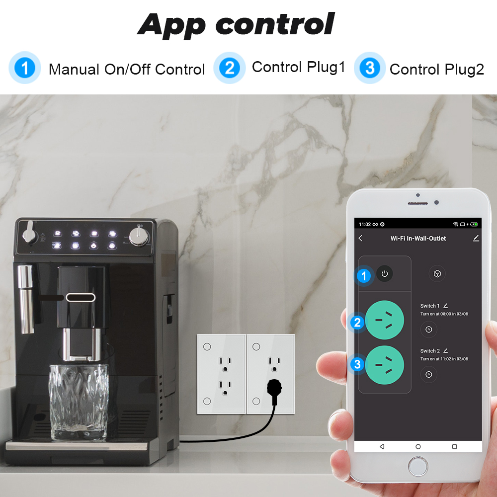 16A Tuya Wifi gniazdo Us wtycz – Smart Wall Socket recenzja i cena
