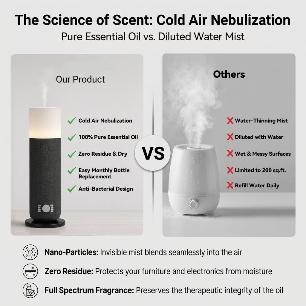 NAMSTE 120ML Dyfuzor Zapachowy – Smart Home Fragrance Diffuser recenzja i cena